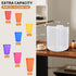 Rotating Paper Cup Dispenser, Cup Holder with 4 Compartments, Disposable Coffee Cup Dispenser Removable, Plastic Cup Storage & Lid Holder for Countertops, Kitchen, Coffee Stations (White)