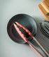 LYEOBOH 5 Inch Ceramic Spoon Rest for Stove Top, Kitchen Cooking Spoon Holder, Cute Gray Coffee Accessories