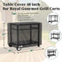 40 inch 600D MR. COVER Outdoor Prep Table Cover for Royal Gourmet Cart Flattop Worktable, Heavy Duty Waterproof
