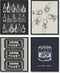 ULEGIE Bar Cart Decor, Wall Art Set of 4, Whiskey Posters for Men