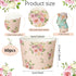 Uiifan 60 Pcs Floral Paper Baking Cups Disposable Greaseproof Baking Cups Bulk Floral Muffin Baking Cups Flower Cupcake Wrappers for Birthday Wedding Decorations Baby Shower Tea Party, 4 Styles by Uiifan