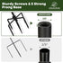 92 INCH 5 Hummingbird Kingsyard Adjustable Shepherd Hooks for Outdoor - Heavy Duty Bird Feeder Pole with Prong Base