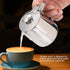 Milk Frothing Pitcher - Stainless Steel Coffee Cup Mug with Lid and Handle for Latte Art, Silver (1500ML)