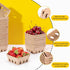 60 Pack 1/2 PARBEE Pulp Fiber Berry Basket, Pint Vented Containers for Strawberry Blueberry Raspberry Grape Cherry