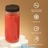 16 oz Set 8 JoyJolt Glass Juice Bottles, Glass Bottles with Caps. of Juice Containers with Lids for Fridge, and Labels