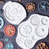 Steampunk Silicone Fondant Molds, Gears Teeth Moulds for Cake Decoration, Chocolate Candy Sugarcraft Cupcake Topper
