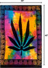ICC Weed Tapestry, Marijuana Wall Hanging, Cannabis Hippie Decor, Small Hippie Rasta Ganja Tapestries