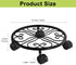 Chinpakden 10.24" 1 Pack 360 Plant Stand with Wheels - Plant Caddy, Rotatable and Lockable Plant Rollers, Easy to Move