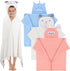 Moukeren 3 Pcs Hooded Towel for Kids 27.5 x 50 Inch Large