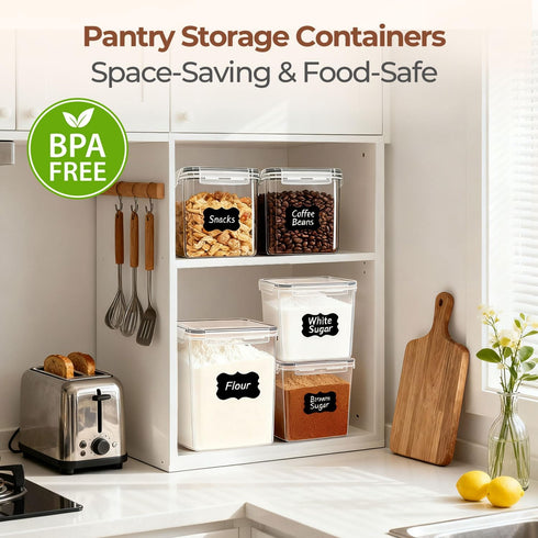 Set 3 (5.2L/5.5Qt) (2.5L/2.6Qt*2), Sets ComSaf Flour Sugar Storage Containers of Large Airtight Food Storage Containers