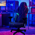 Blacklight Gaming Chair Cover UV Reactive Neon Geometric Pattern Desk Chair Slipcover,