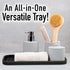 Zulay Kitchen Silicone Sponge Holder (9x3.5) for Kitchen Sink - Flexible Soap Tray Organizer for Bathroom, Makeup,