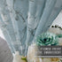 Tollpiz Blue Floral Sheer Curtains, Flower Print Vine Embroidery, 54 x 63 inches, Set of 2 Panels for Bedroom & Living