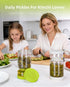 37 oz 2 Pack ZENS Pickle Jar with Strainer Flip, Hourglass Pickle Juice Separator Container, Airtight Leakproof Lid