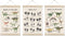 Set of 3 Dinosaur Posters Hanger Frame, Educational Artwork for Toddlers, Dinosaur