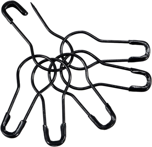 Hestya 500 Pieces Hang Tag String – Black, 500 Pieces Black Pins, 6.6 Inch Nylon String Price Tags, Plastic Fastener,