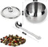 hanmir Stainless Steel Sugar Bowl with Clear Lid and Spoon, 8.1 Ounces (240 Milliliter) for Home and Kitchen