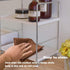 kaileyouxiangongsi Plastic/Metal 2-Tier Freestanding Stackable Organizer Shelf for Bathroom Countertop and Kitchen