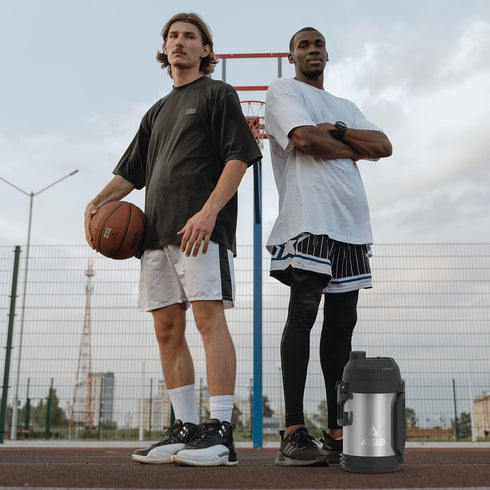 Sports Water Jug - 108Oz Large Insulated Stainless Steel Bottle for Gym, Workouts, Basketball, Football, Soccer