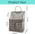 2pcs Wall Hanging Storage Bag,Wall Hanging Organizer Bags with Pockets, Wall Organizer Storage for Dormitory Bathroom Bedroom Kitchen(Grey Grid) by Someteth