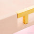 17.5"x12" Home Redefined Modern Elegant Rectangle Baby Pink Tray Glossy Shagreen Faux Leather Decorative Ottoman Coffee
