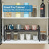 X-cosrack Set 2 Countertop Counter 30 LBS 13.8" 21.6" of Expandable Cabinet Shelf Organizer, Stackable Kitchen Shelves