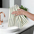 12 Pack, 13 13 Jacquotha Striped Cotton Washcloths x - Soft Wash Cloths for Bathroom, Kitchen, Gym, Face, Green