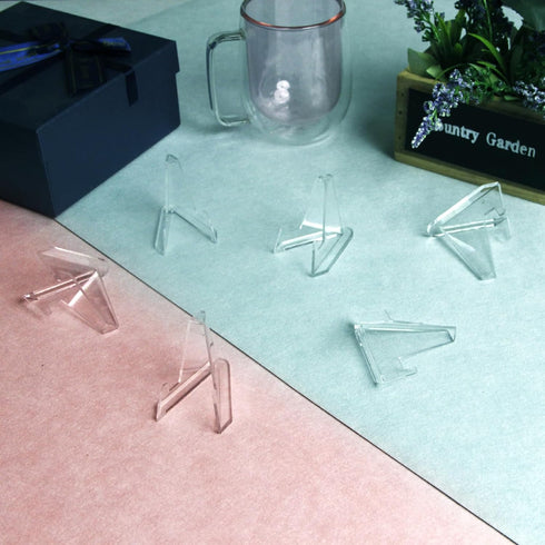 40 Pack Acrylic Display Stands, 2.16 Inches Transparent Card Easel for Medals, Baseball Cards, Coins, Star Cards