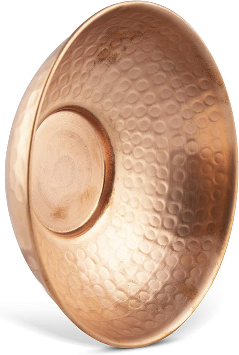 GoCraft Pure Copper Decorative Bowl, Hammered Finish for Nuts, Salad, Fruits & Kitchen Serving, 5"