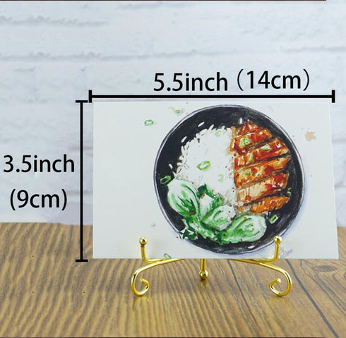 Artliving 2 Pack 4" Gold Iron Display Stand, Small Easel Plate Holder for Photos, Cards, Cookies, Decorative Plates