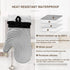 Silicone Oven Mitts - Heat Resistant 500F, 13.6 in Waterproof Grippy Design, Flexible BPA-Free Kitchen Gloves