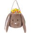 Plush Easter Bunny Basket for Kids, Personalized Egg Hunting Bags with Long Plush Ears for Easter Decorations