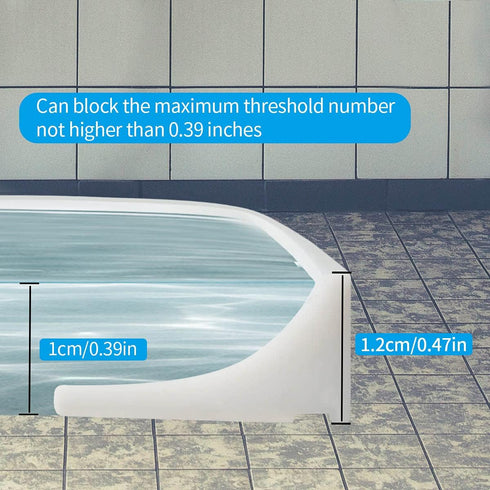 39 Inches Water Barrier for Sink - Silicone Self-Adhesive Shower Splash Guards for Bathtub, Bathroom