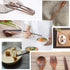 Bamboo Utensils for Eating - Reusable Wooden Travel Flatware Set, 9 Pcs with Case