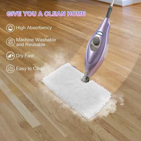 Steam Mop Replacement Pads for Shark Steam Mops - Microfiber Reusable Pads for S3500 Series (6 Pack)