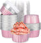 Mini Aluminum Foil Cupcake Baking Cups with Lids, 40pcs, 5oz - Disposable Round Cake Containers for Party, Wedding, Tart