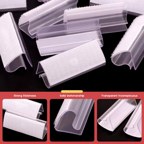 Hilitchi 30Pcs Table Cover Tablecloth Clips, EC Model Skirting Clips with Hook and Loop for Table 3/4inch - 1inch
