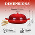 6 Enamelled Cast Iron Dutch Oven Pot with Lid, Leonyo Dutch Oven for Sourdough Bread Baking, Cast Iron Bread Oven