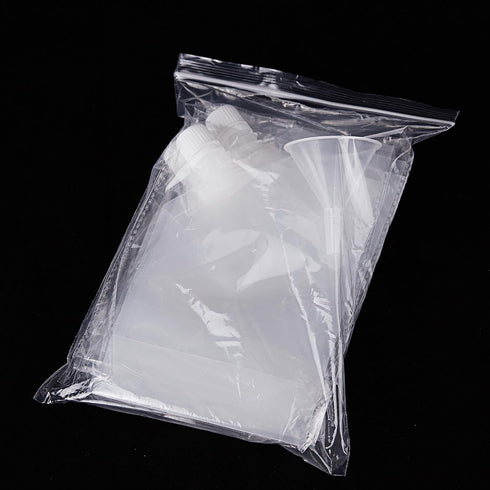 Concealable Rum Runners for Cruise, Reusable Sneak Flask Liquor Pouches Kit, Plastic Hide Drinking Flask (8OZ3 + 16OZ3)
