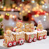 9.25 Hodao Length Christmas Gingerbread Man Train Decorations Xmas Train Figurines Winter Decor Handmade Polyresin