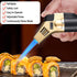 Butane Torch Lighter,Refillable Kitchen Culinary Cooking Blow Torch with Safety Lock Adjustable Flame for Desserts Creme Brulee BBQ Baking—Butane Gas Not Included(Golden)