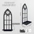Natrlart Set Gothic Wall Sconces of Two Candle Holder, Black Metal Gothic Wall Decor, Arched Church Wall Sconces
