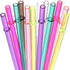 DAKOUFISH 11 Inch Clear Reusable Plastic Drinking Straws for 24 oz & 16 oz Mason Jar Tumblers, Set of 12 with Cleaning