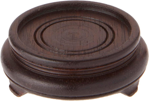 Bard's Dark Wood Decorative Base - 1.125" H x 2.875" W x 2.875" D for Display