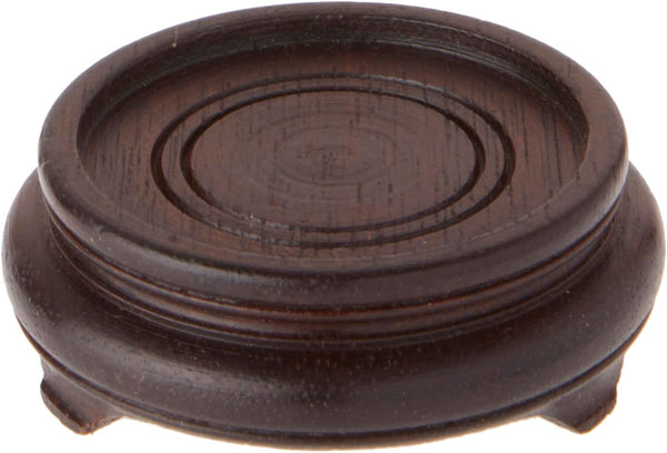 Bard's Dark Wood Decorative Base - 1.125" H x 2.875" W x 2.875" D for Display