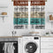 Laundry Kitchen Window Curtain, Rustic Wash Dry Quotes Words, 27.5" W x 45" L Curtains Set for Bedroom, 2 Panels