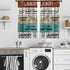Laundry Kitchen Window Curtain, Rustic Wash Dry Quotes Words, 27.5" W x 45" L Curtains Set for Bedroom, 2 Panels