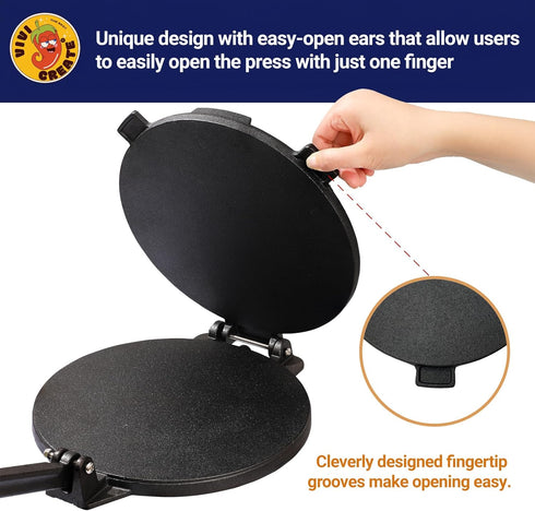 Vivicreate Tortilla Press, Dough Maker, Flour Tortilla Press, Quesadilla Maker, 10 Inch Tortilla Press