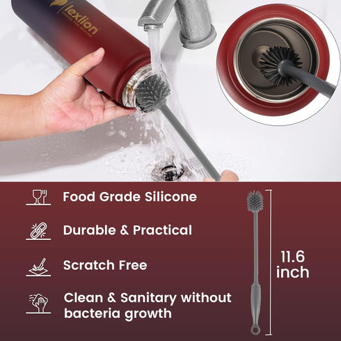 Tea Infuser Bottle - 22 Oz Fruit Infuser Water Bottle, Triple Walled Insulated Stainless Steel with 3 Lids