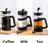 French Press Coffee Maker, 34 Oz Large Glass Pitcher, 4 Level Filter System, Stainless Coffee Spoon & Cleaner Brush